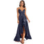 Navy V Neck Cheap Spaghetti Straps Bridesmaid Dresses Online, WG212