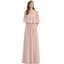 Light Blush Pink Chiffon Cheap Long Bridesmaid Dresses Online, WG293