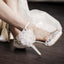 See through Ivory Lace Women's High Heels Fish Toe Wedding Shoes, S009