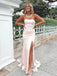 Simple Pink Mermaid Side Slit Maxi Long Party Prom Dresses,Evening Dress,13274