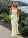 Yellow Mermaid Strapless Maxi Long Party Prom Dresses To Impress,Evening Dress,13414