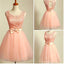 2017 peach pink lace lovely for teens modest formal homecoming prom gowns dress,BD0080