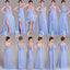 Beautiful Mismatched Differeent Styles A Line Lace Up Back Inexpensive  Long Bridesmaid Dresses for Wedding, WG189