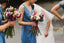 Blue Jersey Mismatched Long Charming Wedding Bridesmaid Dresses, WG341