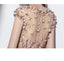 Cap Sleeves See Through Gold Lace Cheap Homecoming Dresses Online, Cheap Short Prom Dresses, CM789