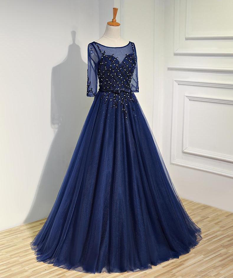 Deep V Neckline Ball Gown Lace Long Evening Prom Dresses, Popular Cheap Long Party Prom Dresses, 17234
