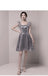 Feather Straps Silver Sequin Sparkly Cheap Homecoming Dresses Online, Cheap Short Prom Dresses, CM772