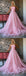 Floral Pink A-line Sweetheart Long Prom Dresses Online, Evening Party Dresses,12472