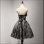 Handmade Flower Black Homecoming Prom Dresses, Little Black Dress,  Short Party Prom Dresses, Perfect Homecoming Dresses, CM208