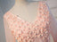 Long Sleeve Light Peach Open Back See Through Lace Cute Homecoming Prom Dresses, Affordable Short Party Prom Dresses, Perfect Homecoming Dresses, CM318