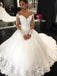 Long Sleeves Lace A line Cheap Wedding Dresses Online, WD416