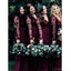Long Sleeves Lace Chiffon Long Cheap Bridesmaid Dresses Online, WG608