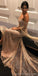 Long Sleeves Sparkly Mermaid Long Evening Prom Dresses, Cheap Custom Sweet 16 Dresses, 18562