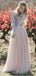 Long Sleeves Two Pieces Pale Pink Skirt Wedding Dresses Online, Cheap Lace Bridal Dresses, WD480
