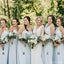 Mismatched Pale Blue Chiffon Cheap Long Bridesmaid Dresses Online, WG363