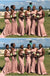 Mismatched Pink Mermaid Cheap Long Bridesmaid Dresses Online,WG1391