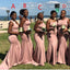 Mismatched Pink Mermaid Cheap Long Bridesmaid Dresses Online,WG1391