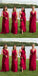 Multiway Red A-line Cheap Long Bridesmaid Dresses Online,WG1036