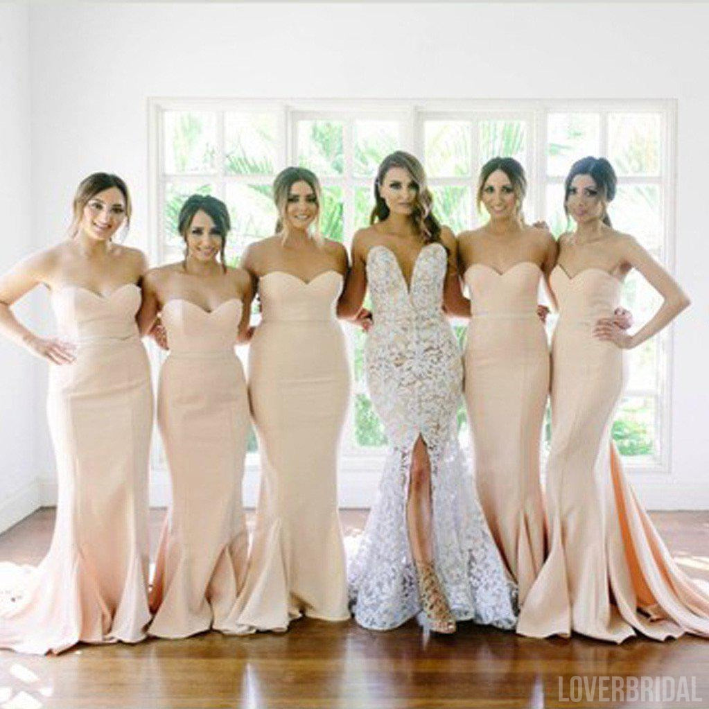 New Arrival Sweet Heart Mermaid Sexy Long Wedding Party Dresses For Maid of Honor, WG113