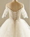 Off Shoulder A line Tulle Wedding Dresses,  2017 Long Sleeve Custom Wedding Gowns, Affordable Bridal Dresses, 18003