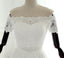 Off Shoulder Short Sleeve Lace Beaded A line Wedding Bridal Dresses, Custom Made Wedding Dresses, Affordable Wedding Bridal Gowns, WD256