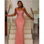 Pink Mermaid Spaghetti Straps Cheap Long Bridesmaid Dresses,WG1372
