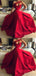 Red A-line One Shoulder Sleeveless Cheap Long Prom Dresses Online,12534