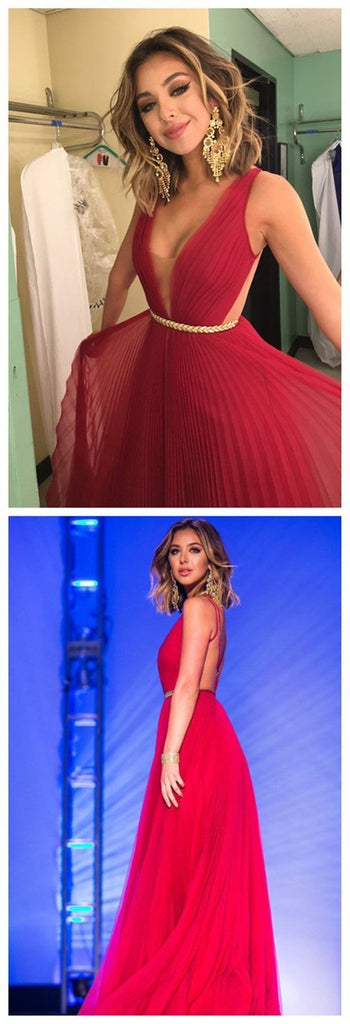 Red backless Prom Dresses, Hot pink Prom Dresses, Chiffon Prom Dresses, Sexy Prom Dresses,Cheap Prom Dresses,Custom Prom Dresses,PD0025
