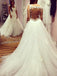 See Through Cap Sleeves Lace A-line Cheap Wedding Dresses Online, WD411
