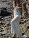 See Through Lace Mermaid Beach Long Wedding Bridal Dresses, WD294