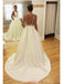 Sexy Backless Deep V Neckline Long Wedding Dresses, Simple Long Custom Wedding Gowns, Affordable Bridal Dresses, 17093