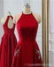Sexy Open Back Bright Red Long Evening Prom Dresses, Cheap Custom Party Prom Dresses, 18595