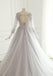 Sexy Open Back Long Sleeve Heavily Beaded A line Wedding Bridal Dresses, Custom Made Wedding Dresses, Affordable Wedding Bridal Gowns, WD257