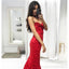 Sexy Red Lace Mermaid Long Evening Prom Dresses, Cheap Custom Sweet 16 Dresses, 18501