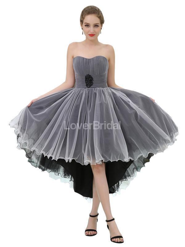Sweetheart Grey High Low Cheap Homecoming Dresses Online, Cheap Short Prom Dresses, CM810