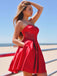 Sweetheart Simple Red Cheap Short Homecoming Dresses Online, CM711