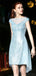 Tiffany Blue Sequin Cap-Sleeves Cheap Homecoming Dresses Online, Cheap Short Prom Dresses, CM765