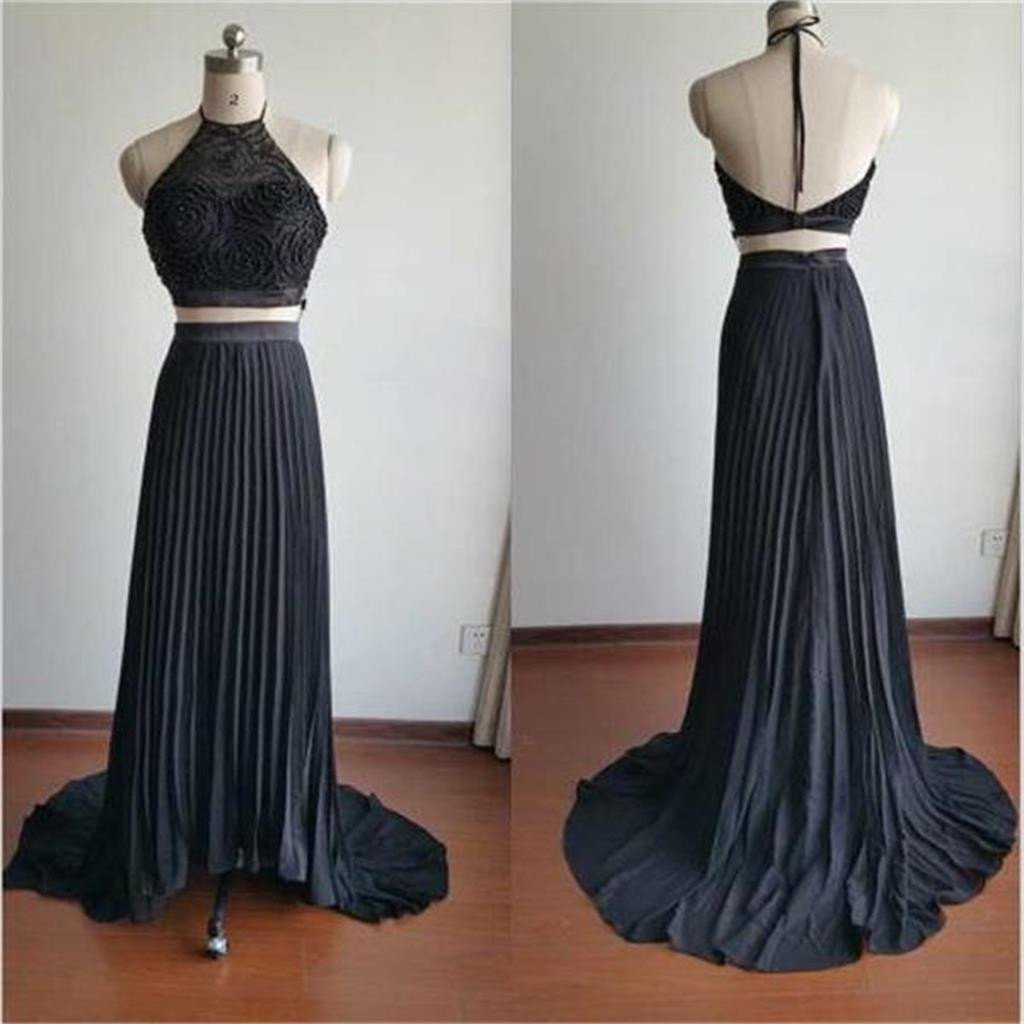 Two Pieces Prom Dress,High neck Prom Dress,Beading Prom Dress ,Newest Prom Dress,Custom Prom Dresses ,Evening Dresses, Prom Dresses,Long Prom Dress, Party Prom Dress,PD0061