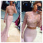 Two Pieces  Prom Dress,Pink Prom Dress,Long Sleeves Prom Dress,Custom Prom Dress,Fashion Prom Dresses,Long Prom Dress,Evening Dress , Party Prom Dress,PD0054