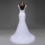 V Neckline Unique Lace Mermaid Wedding Bridal Dresses, Custom Made Wedding Dresses, Affordable Wedding Bridal Gowns, WD240