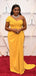 Yellow Mermaid One Shoulder Cheap Long Bridesmaid Dresses Online,WG1200